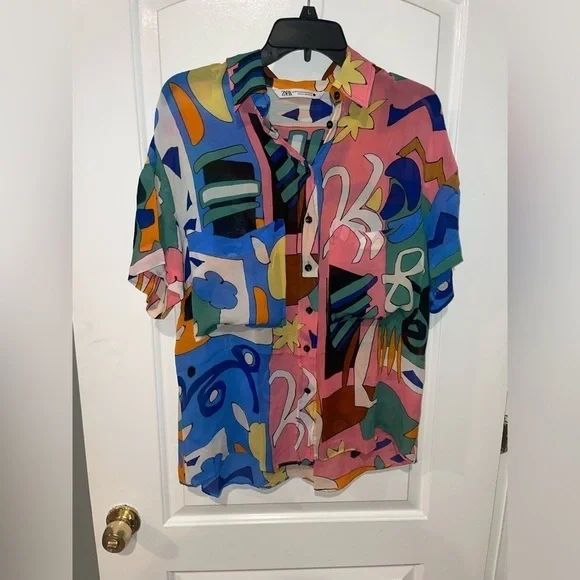 Zara Printed Flowing Two Piece Suit XS 🌸 Bloggers Favorite Sold Out! - Picture 12 of 13